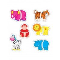 Mini Puzzle - Animale din jungla 