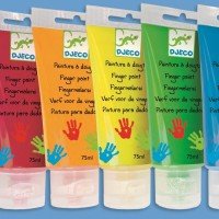 6 culori de pictat cu mâna Djeco