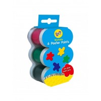 Set acuarele lavabile in 6 culori