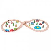 Set tren cu cale ferata circulara - BigJigs
