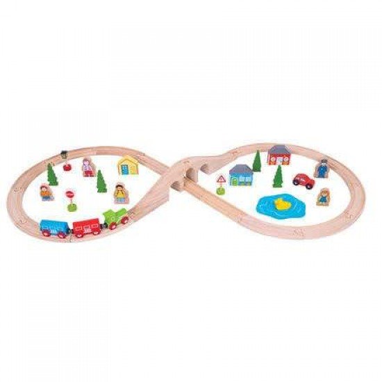 Set tren cu cale ferata circulara - BigJigs
