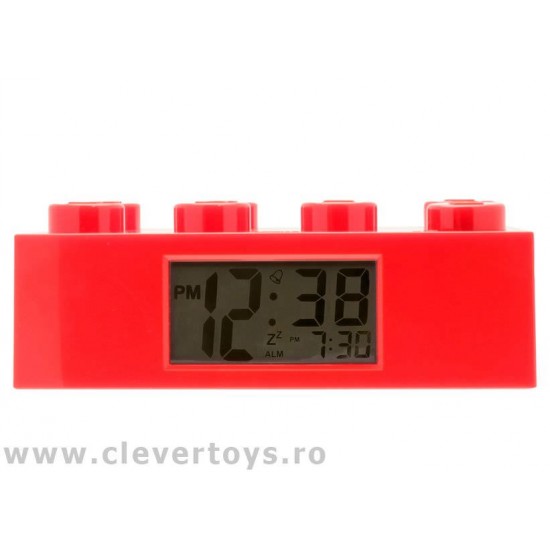 Ceas desteptator LEGO caramida rosie 9002168