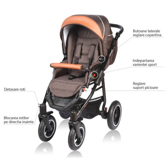 Carucior Crooner 2 in 1 - Vessanti - Brown