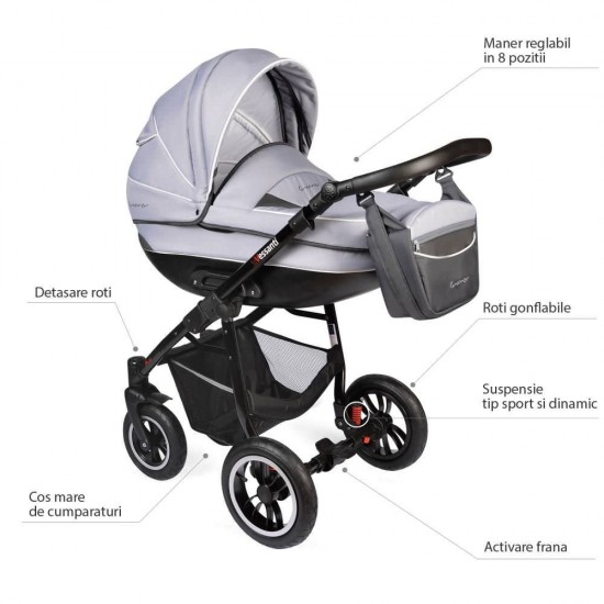 Carucior Crooner 2 in 1 - Vessanti - Gray
