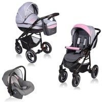 Carucior Crooner 3 in 1 - Vessanti - Pink/Gray