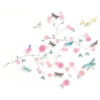 Abtibilduri de perete Flori si Libelule