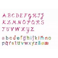 Abtibilduri de perete litere fete Djeco