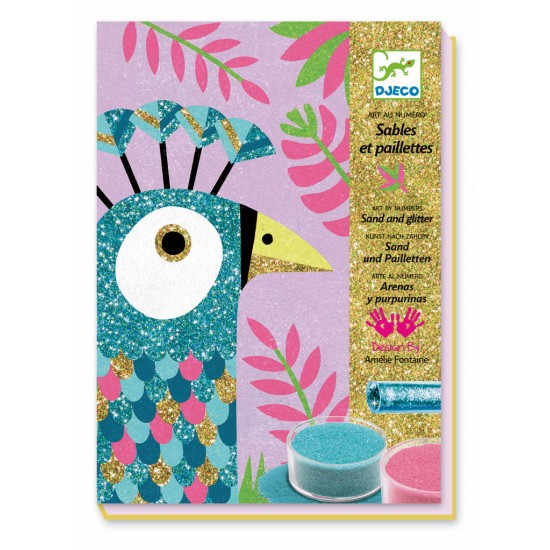 Atelier creativ cu nisip si sclipici - Pasari