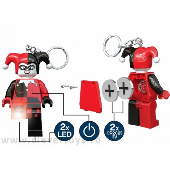 Breloc cu lanterna LEGO DC Super Heroes Harley Quinn LGL-KE81