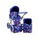 Carucior 2 in 1 pentru papusi Ruby Blue Splash