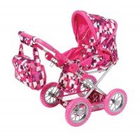 Carucior 2 in 1 pentru papusi Ruby Crazy Squares