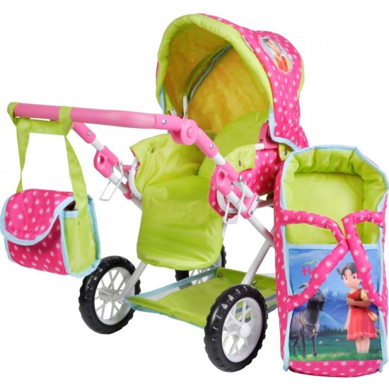 Carucior 2 in 1 pentru papusi Ruby Heidi