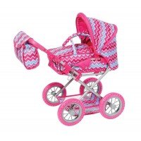 Carucior 2 in 1 pentru papusi Ruby Pink Zigzag