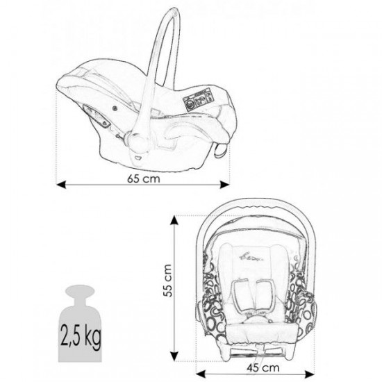 Carucior bebelusi 3 in 1 Bexa Ideal Grey Mint