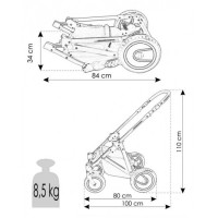 Carucior bebelusi 3 in 1 Bexa Ultra Pastel Grey