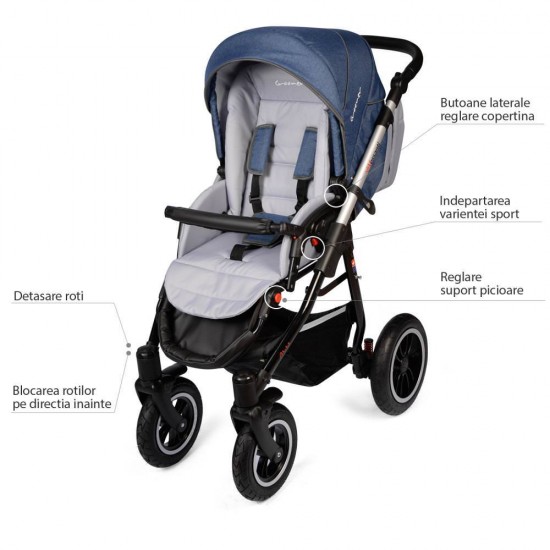 Carucior Crooner Prestige 2 in 1 - Vessanti - Blue