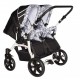 Carucior gemeni PJ Stroller  2 in 1 Black