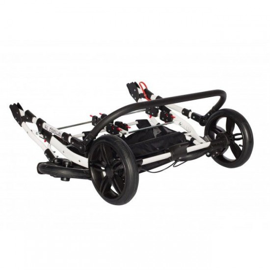Carucior gemeni PJ Stroller  2 in 1 Black