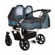 Carucior gemeni PJ Stroller 2 in 1 Blue