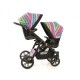 Carucior gemeni PJ Stroller Lux 3 in 1 Multicolor