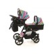 Carucior gemeni PJ Stroller Lux 3 in 1 Multicolor