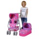 Carucior pentru papusi 3 in 1 Coco Pink Splash