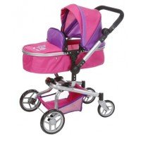 Carucior pentru papusi cu maner reversibil Boonk Flower Power