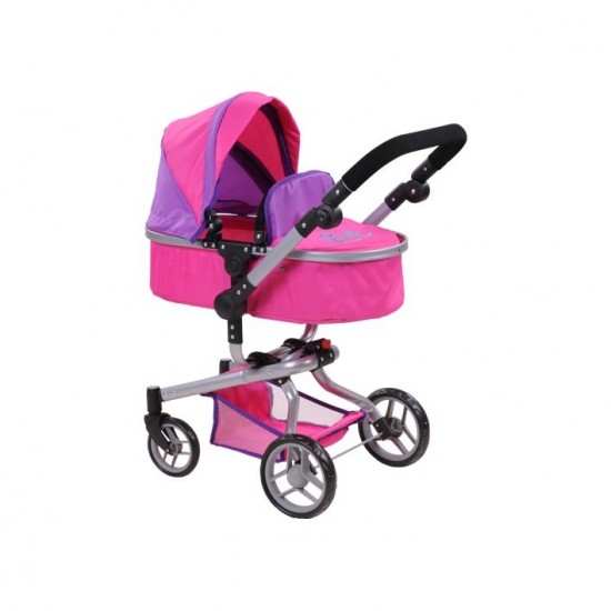 Carucior pentru papusi cu maner reversibil Boonk Flower Power