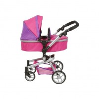 Carucior pentru papusi cu maner reversibil Boonk Flower Power