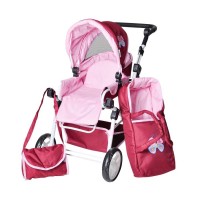 Carucior pentru papusi cu maner reversibil Mioux Sweet Butterfly