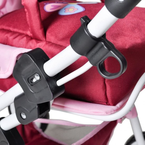 Carucior pentru papusi cu maner reversibil Mioux Sweet Butterfly