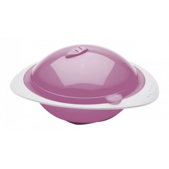 Castron cu capac pentru microunde Orchid Pink