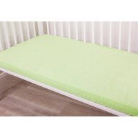 Cearsaf din bumbac cu elastic pe contur 120x60 cm Verde