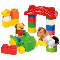 Ferma vesel cu cuburi Clementoni