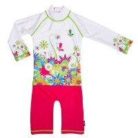Costum de baie Flowers marime 86 - 92 protectie UV Swimpy