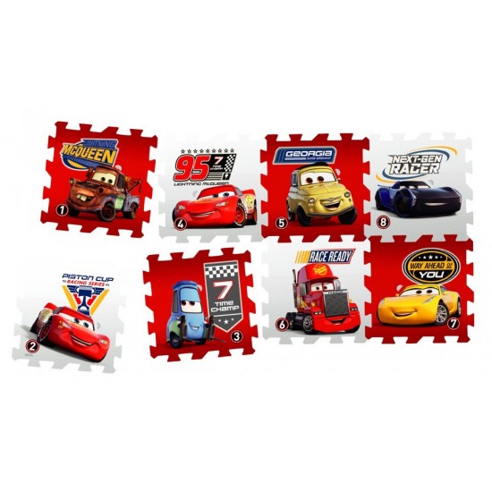 Covor puzzle din spuma Cars 3 Race of a Lifetime 8 piese