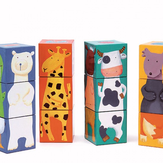 Cuburi animale amuzante Djeco