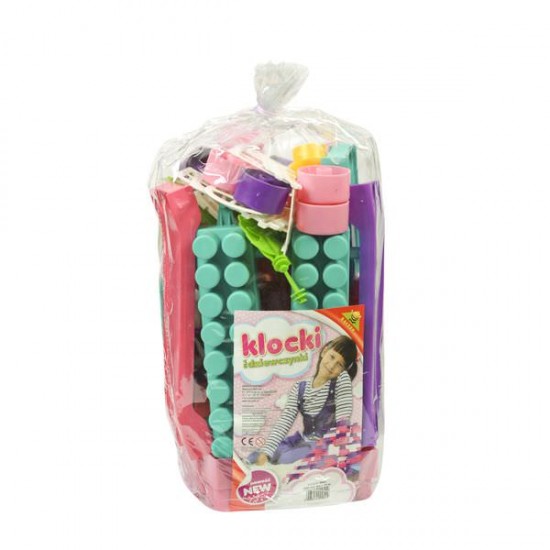 Cuburi constructii Maxi 60 piese pentru fetite