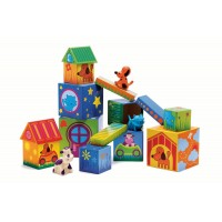 Cuburi de construit cu animale Cubanimo Djeco