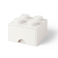 Cutie depozitare LEGO 2x2 cu sertar - Alb (40051735)