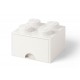 Cutie depozitare LEGO 2x2 cu sertar - Alb (40051735)