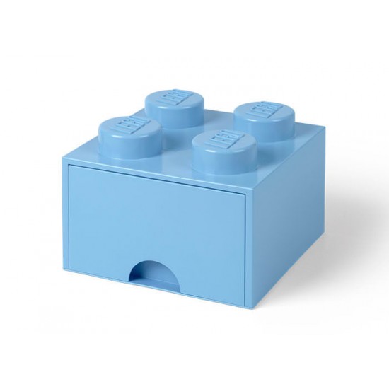 Cutie depozitare LEGO 2x2 cu sertar - Albastru deschis (40051736)