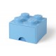 Cutie depozitare LEGO 2x2 cu sertar - Albastru deschis (40051736)