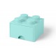 Cutie depozitare LEGO 2x2 cu sertar Aqua 40051742