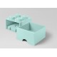 Cutie depozitare LEGO 2x2 cu sertar Aqua 40051742