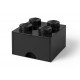 Cutie depozitare LEGO 2x2 cu sertar - Negru (40051733)