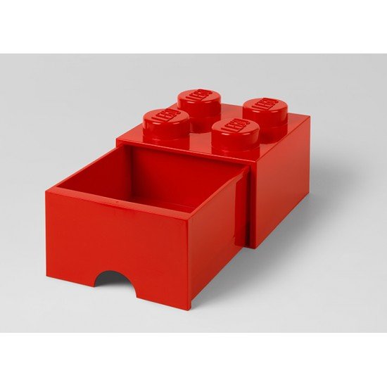 Cutie depozitare LEGO 2x2 cu sertar - Rosu (40051730)