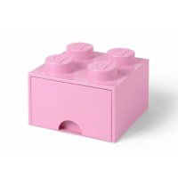 Cutie depozitare LEGO 2x2 cu sertar - Roz (40051738)