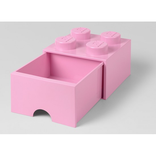 Cutie depozitare LEGO 2x2 cu sertar - Roz (40051738)