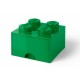 Cutie depozitare LEGO 2x2 cu sertar - Verde (40051734)